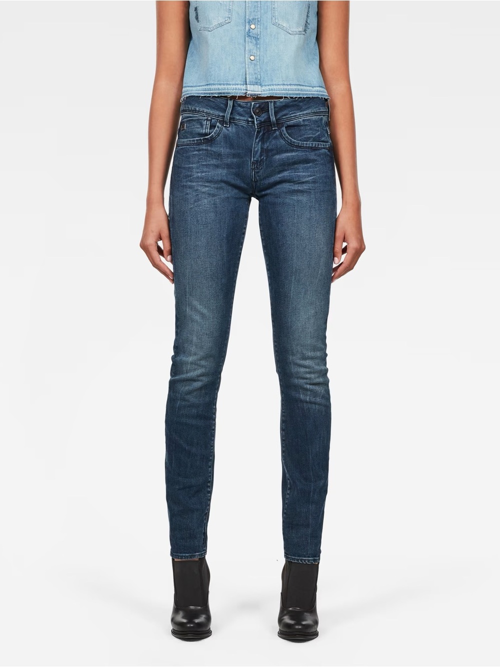 G-Star Lynn Mid Waist Skinny Jeans 26/32